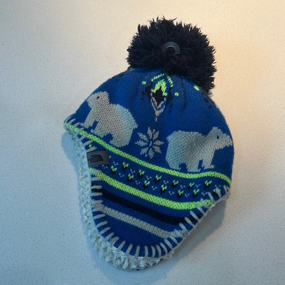 The North Face Infant Polar Bear Ear Flap Beanie | Size 0-6 months - Picture 1 of 7